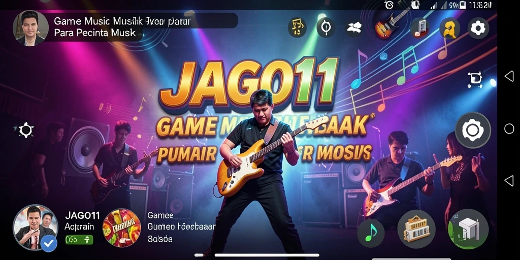 Tampilan gameplay JAGO11 dengan berbagai tantangan musik yang menarik.