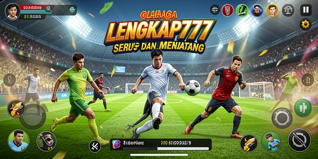 Screenshot LENGKAP777 menampilkan aksi seru dalam game olahraga.