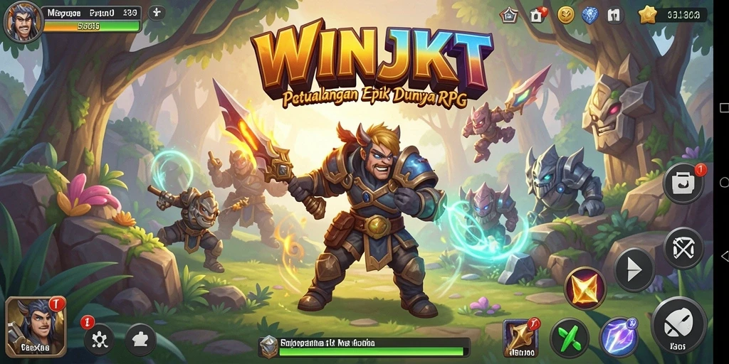 Tampilan gameplay epik dari WINJKT yang mendebarkan.