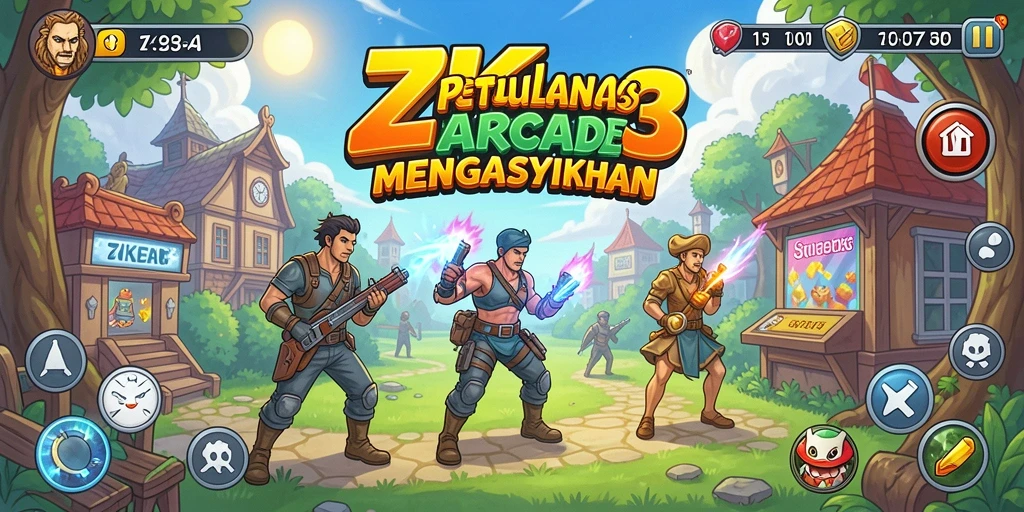 Screenshot gameplay ZK3 yang menarik dan penuh aksi.
